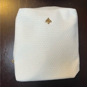 GIVVY❣️Guerlain Paris White Soft Makeup Bag